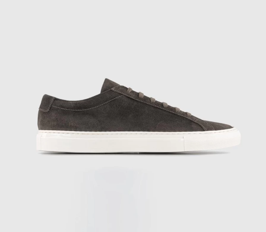 Common Projects Achilles Low Warm Grey Waxed Suede Men's Sneakers