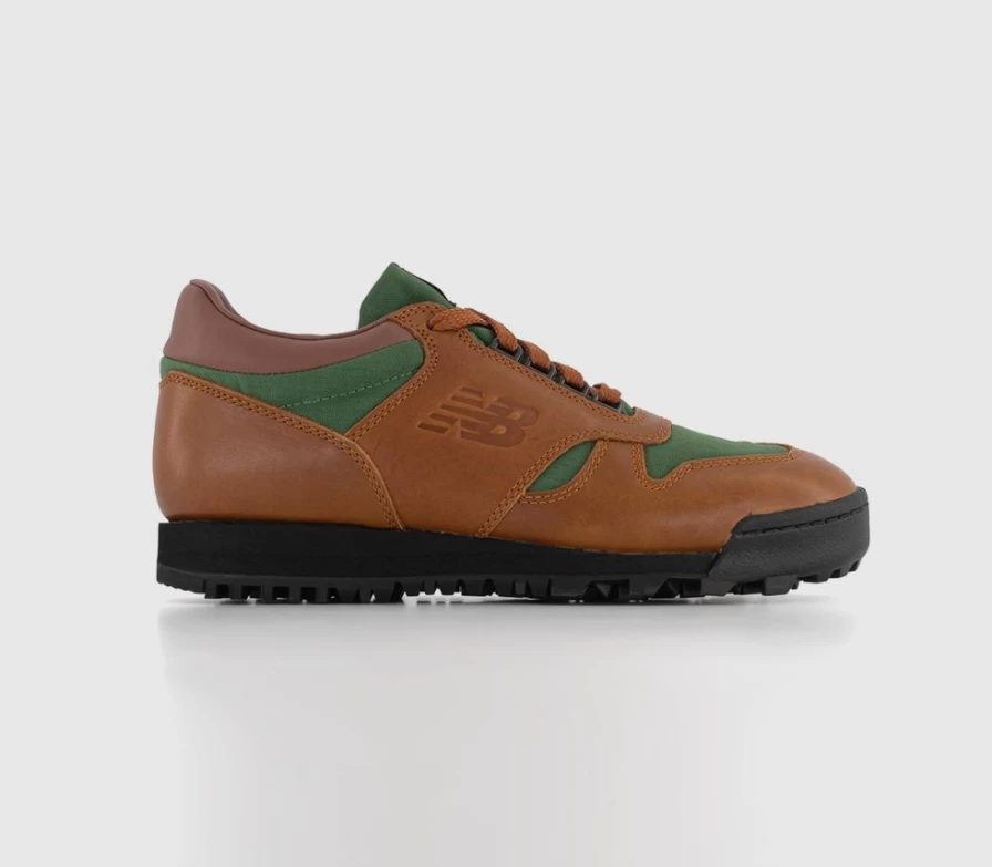 New Balance Men's Rainier Trainers in Brown & Dark Green - Lightweight Running Shoes for Trail & Road