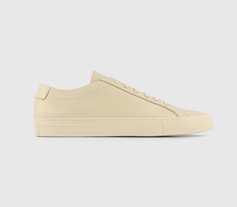 Common Projects Men's Achilles Low Top Sneakers in Bone Leather