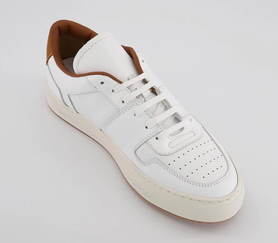 Common Projects Women's Decades Low Trainers in White & Orange