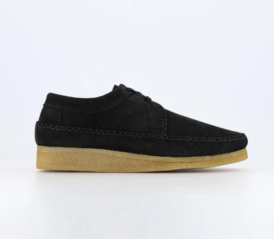 Clarks Originals Men's Weaver Black Suede Casual Shoes