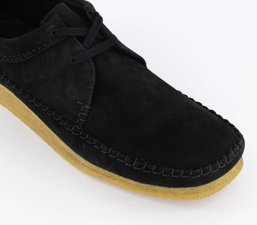 Clarks Originals Men's Weaver Black Suede Casual Shoes