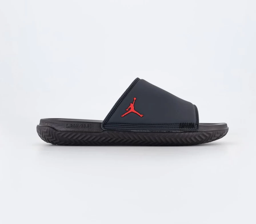 Jordan Men's Play Sliders - Anthracite, University Red & Black Slide Sandals