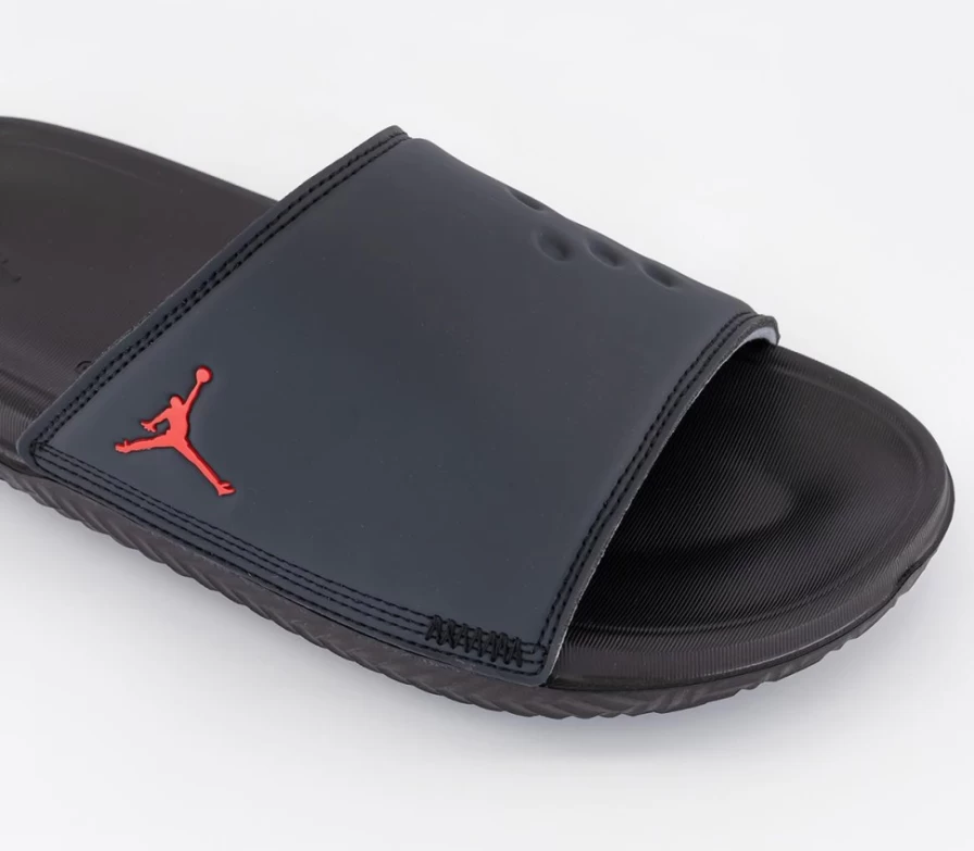 Jordan Men's Play Sliders - Anthracite, University Red & Black Slide Sandals