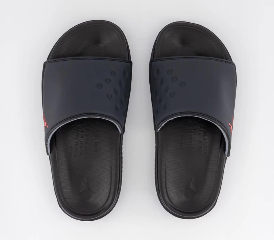 Jordan Men's Play Sliders - Anthracite, University Red & Black Slide Sandals