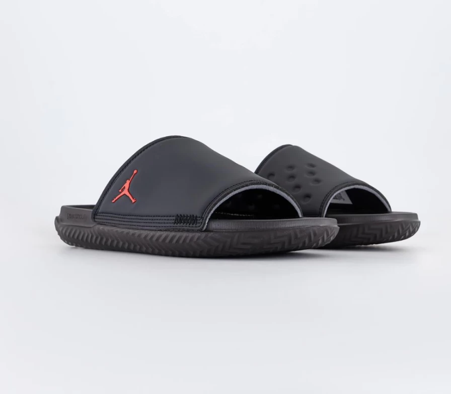 Jordan Men's Play Sliders - Anthracite, University Red & Black Slide Sandals