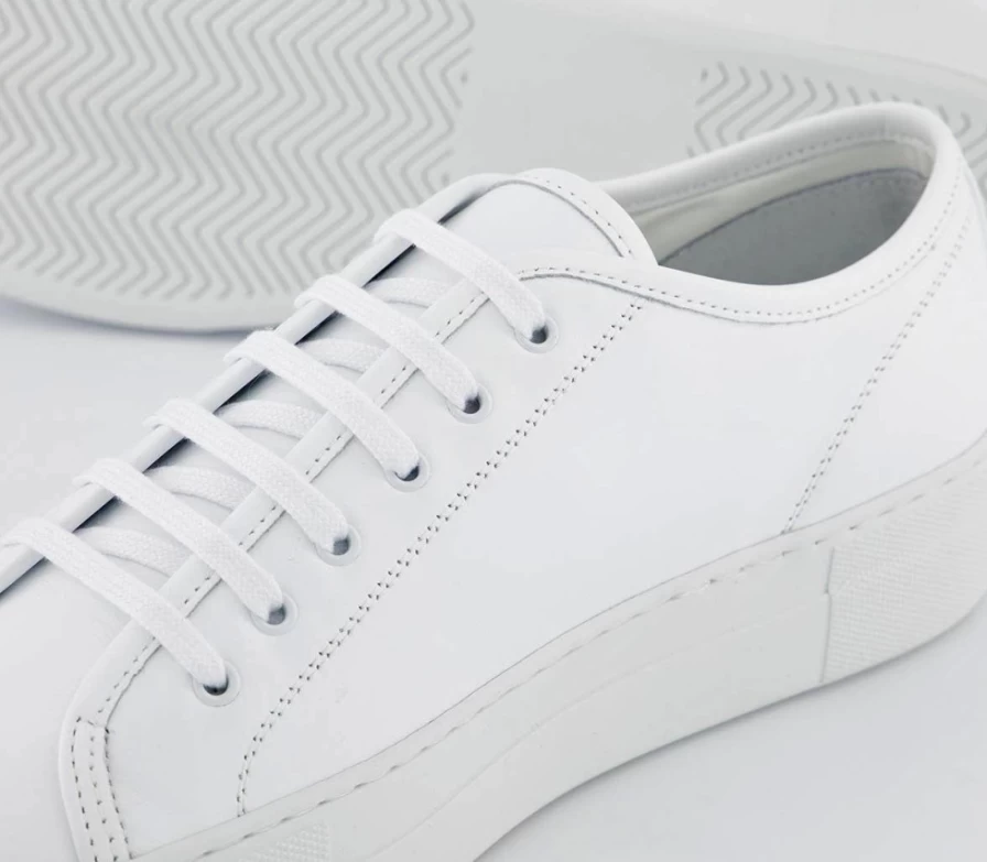 Common Projects Men's Tournament Low White Leather Sneakers