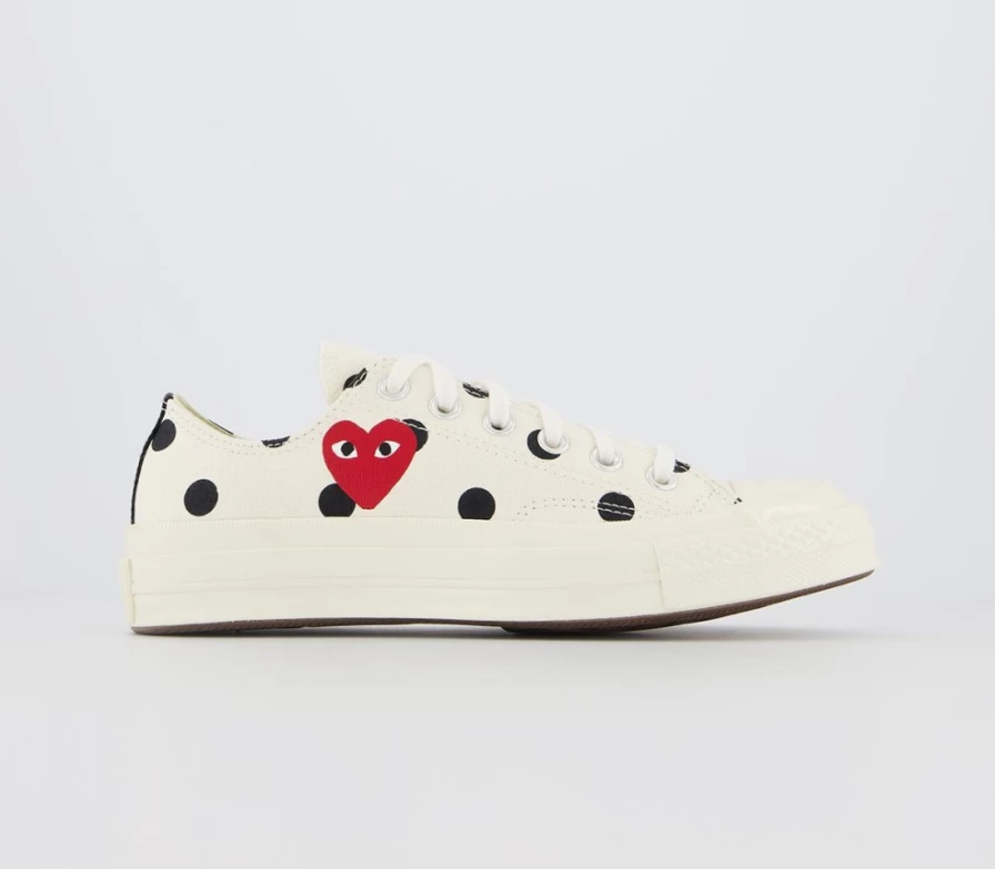 Comme Des Garcons Play x Converse Chuck 70 Low Top Sneakers in Polka Dot Off White for Men