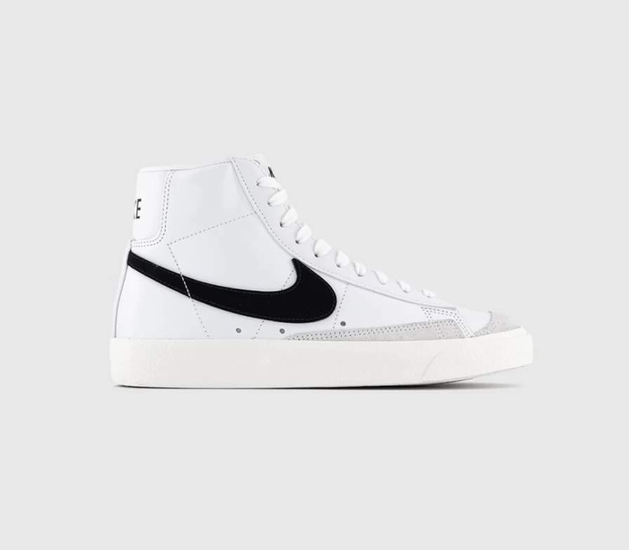 Nike Blazer Mid 77 Vintage Men's Trainers in White, Black & Sail Colorway
