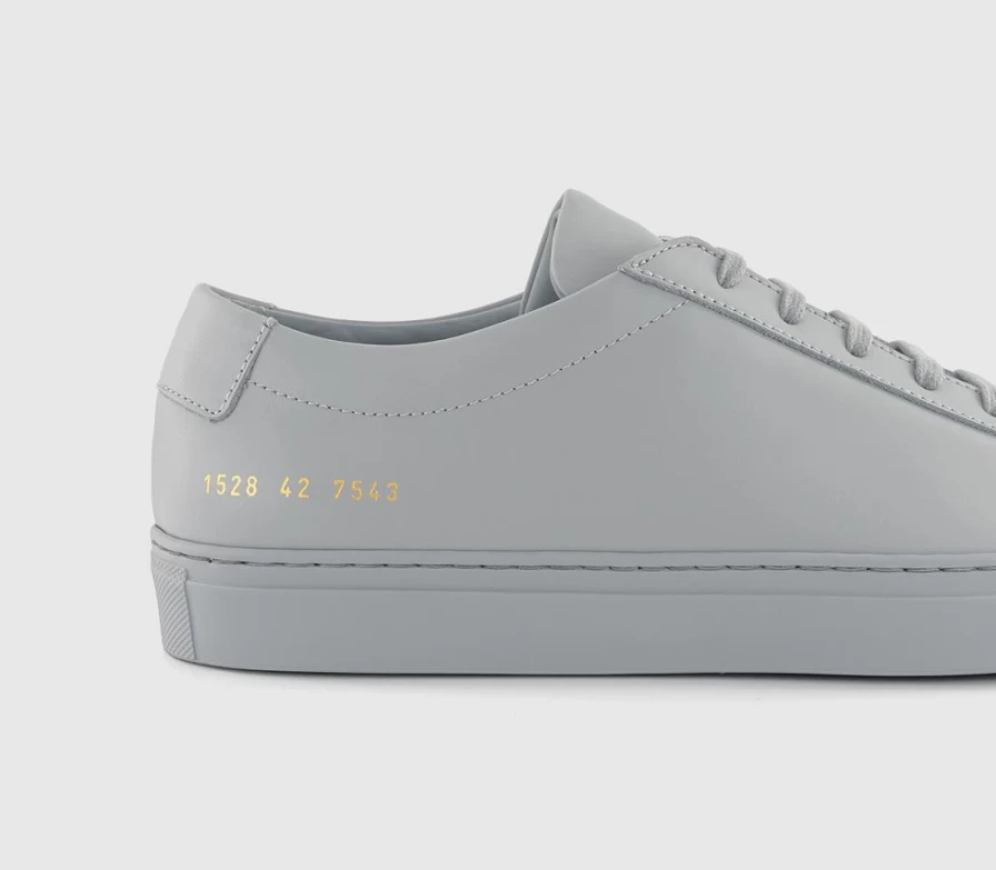 Common Projects Women's Achilles Low Top Sneakers in Light Grey Mono