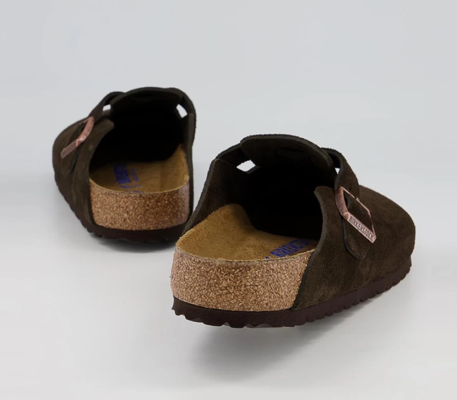 BIRKENSTOCK Boston Clogs for Men in Mocca - Soft Footbed Suede Leather Slip-On