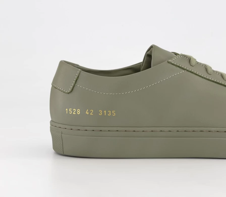Common Projects Men's Achilles Low Top Sneakers in Moss Green