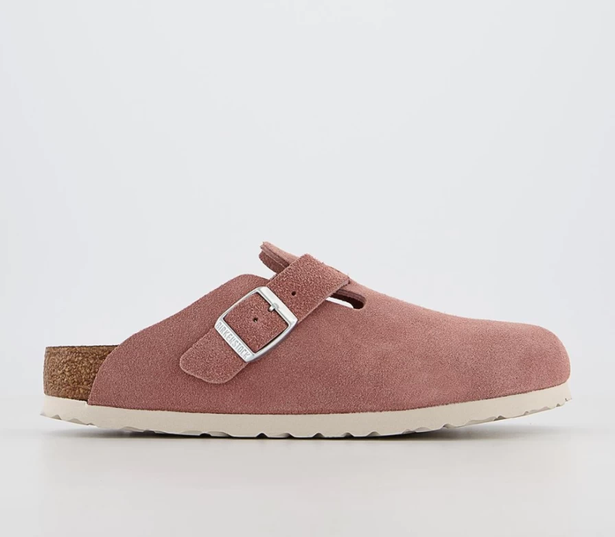 BIRKENSTOCK Boston Clogs for Men in Pink Clay - Comfortable Cork Footbed Sandals