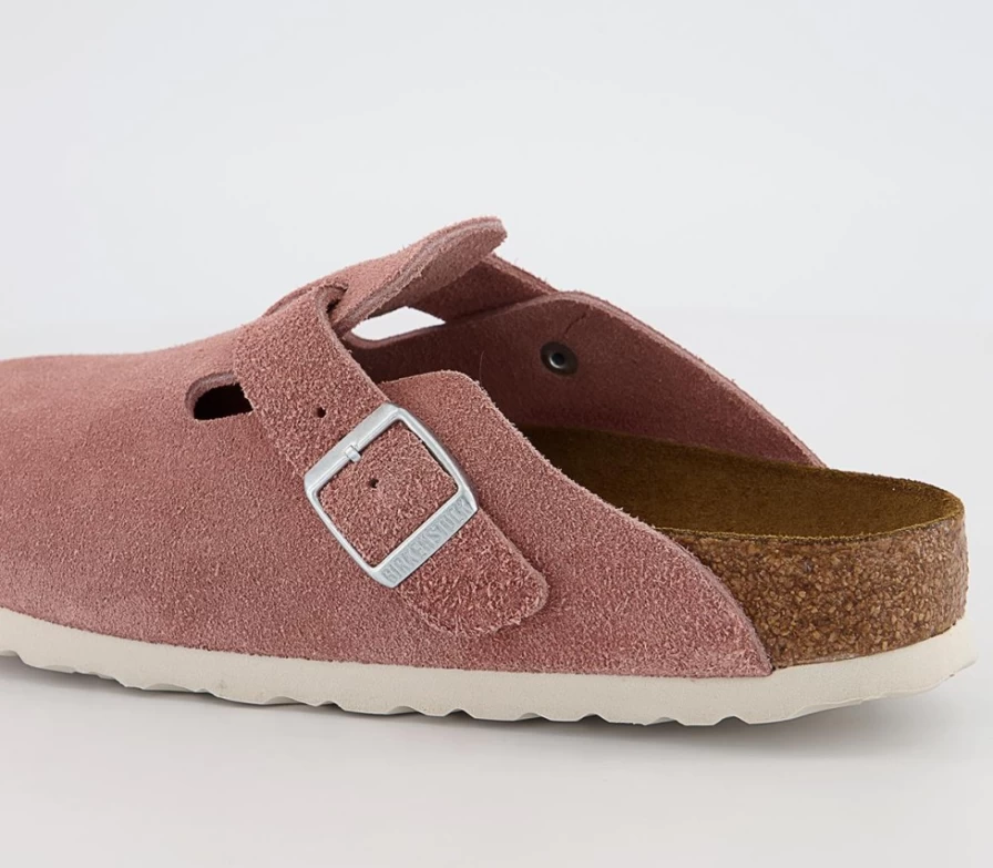 BIRKENSTOCK Boston Clogs for Men in Pink Clay - Comfortable Cork Footbed Sandals