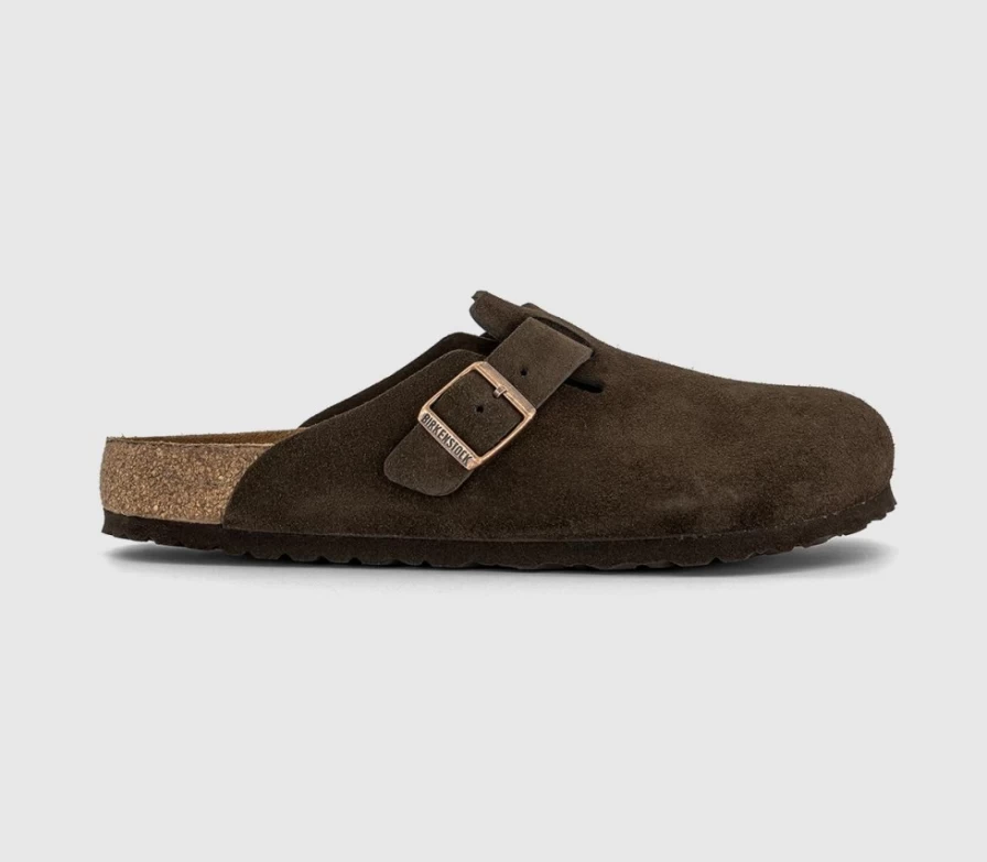 BIRKENSTOCK Boston Clogs for Men in Mocca - Comfortable Leather Slip-On Shoes