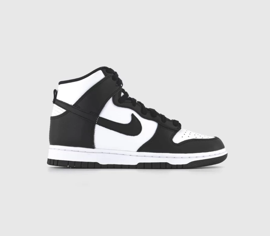 Nike Dunk Hi Men's Trainers - White, Black, Red Colorway