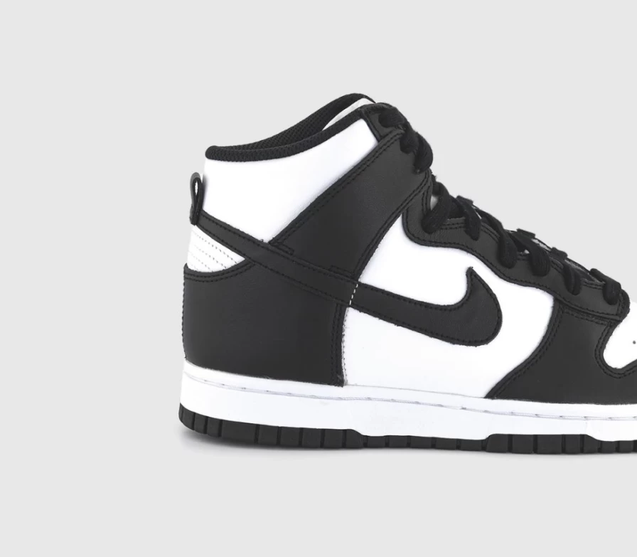 Nike Dunk Hi Men's Trainers - White, Black, Red Colorway