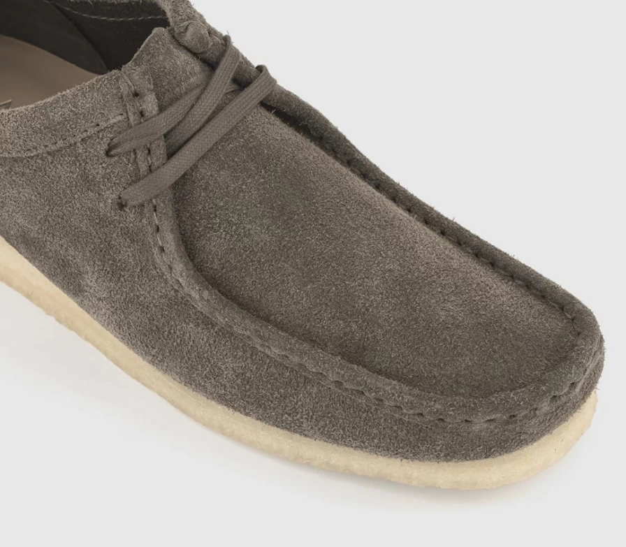 Clarks Originals Men's Wallabee Shoes in Dark Grey Suede - Classic Comfort & Style